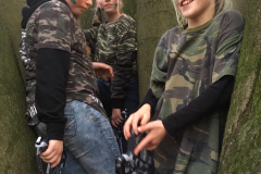 Lasergame feestje in het bos met de meiden